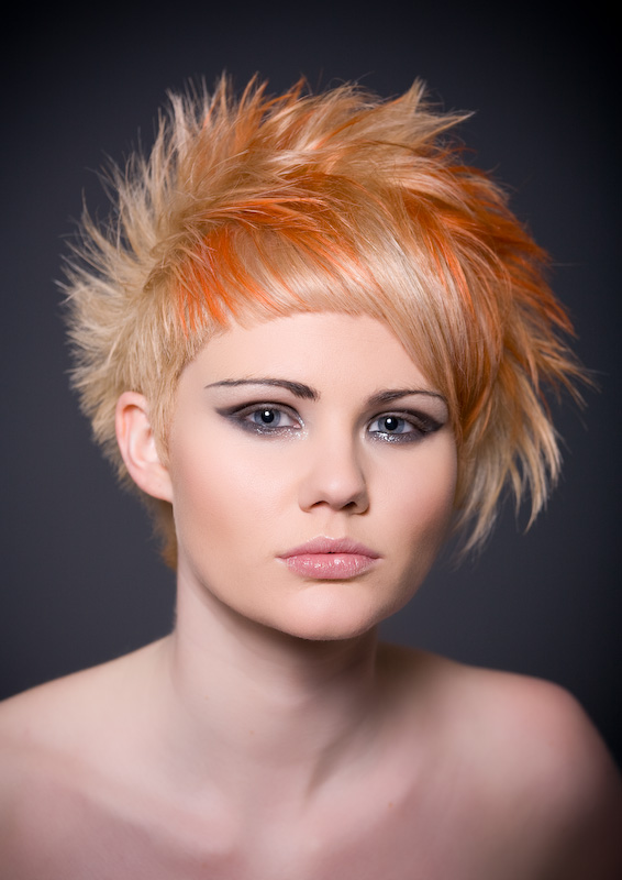 Female model photo shoot of looking good in saks hair salon