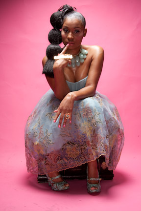 Female model photo shoot of MsRondra by Derek Blanks, wardrobe styled by Tres Urban Chic