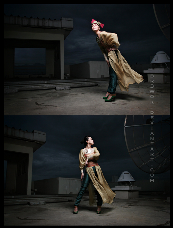 Female model photo shoot of attitan sidarta in bandung,aston hotel's rooftop