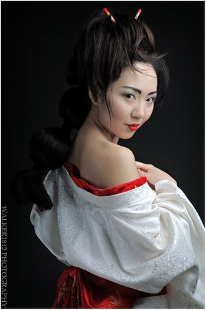 Female model photo shoot of HAIR MU by monica sola