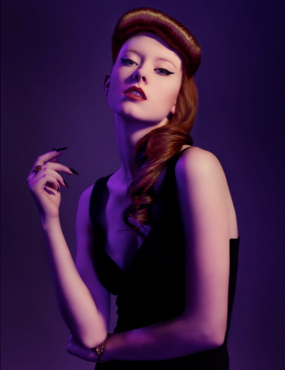 Female model photo shoot of Hannah Caitriona by tqphoto, hair styled by allen Ruiz, makeup by Maris Malone Calderon