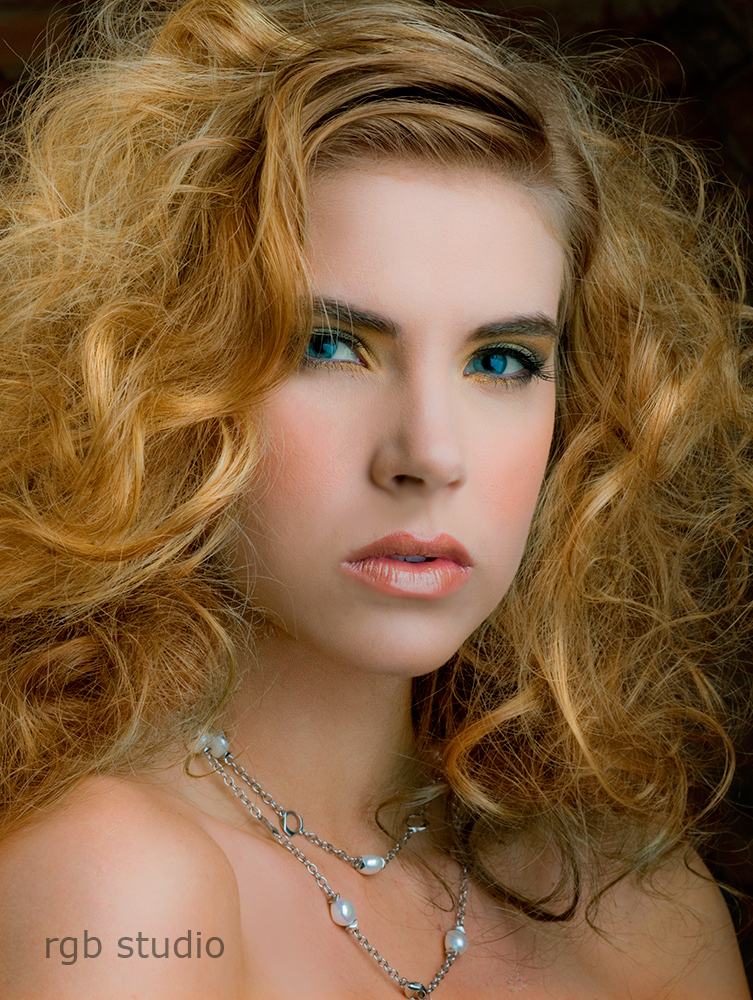 Female model photo shoot of KolorMeBeautiful and Brooke  Mangum by Gbs Photo  in RGB Studio, hair styled by chad seale