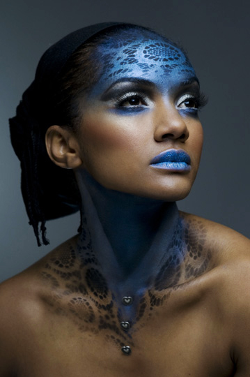 Female model photo shoot of SchockMakeup and Mekia Cox by Orada J Photography in OJP studio, makeup by melanie melanie
