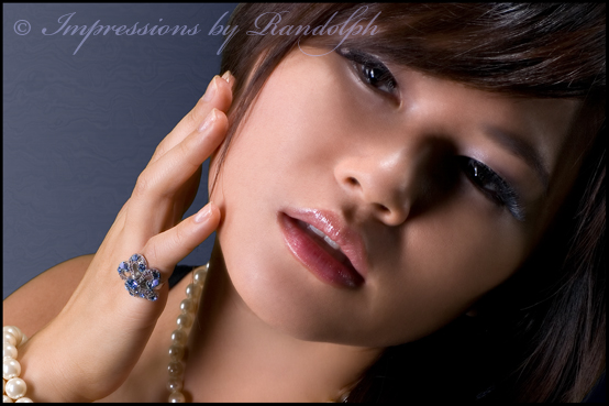 Female model photo shoot of Hanffy Liao by Impressions by Randolph in Randy Stuido, makeup by Hanffy