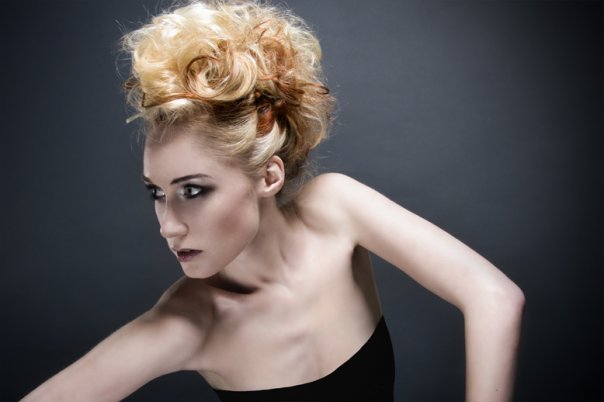 Female model photo shoot of Elbie HairProfile and Iveta X by RVDS in London, makeup by Elbie MakeUpProfile