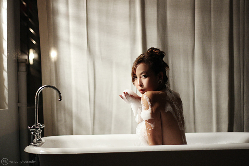 Female model photo shoot of EL07 by Tony Yang