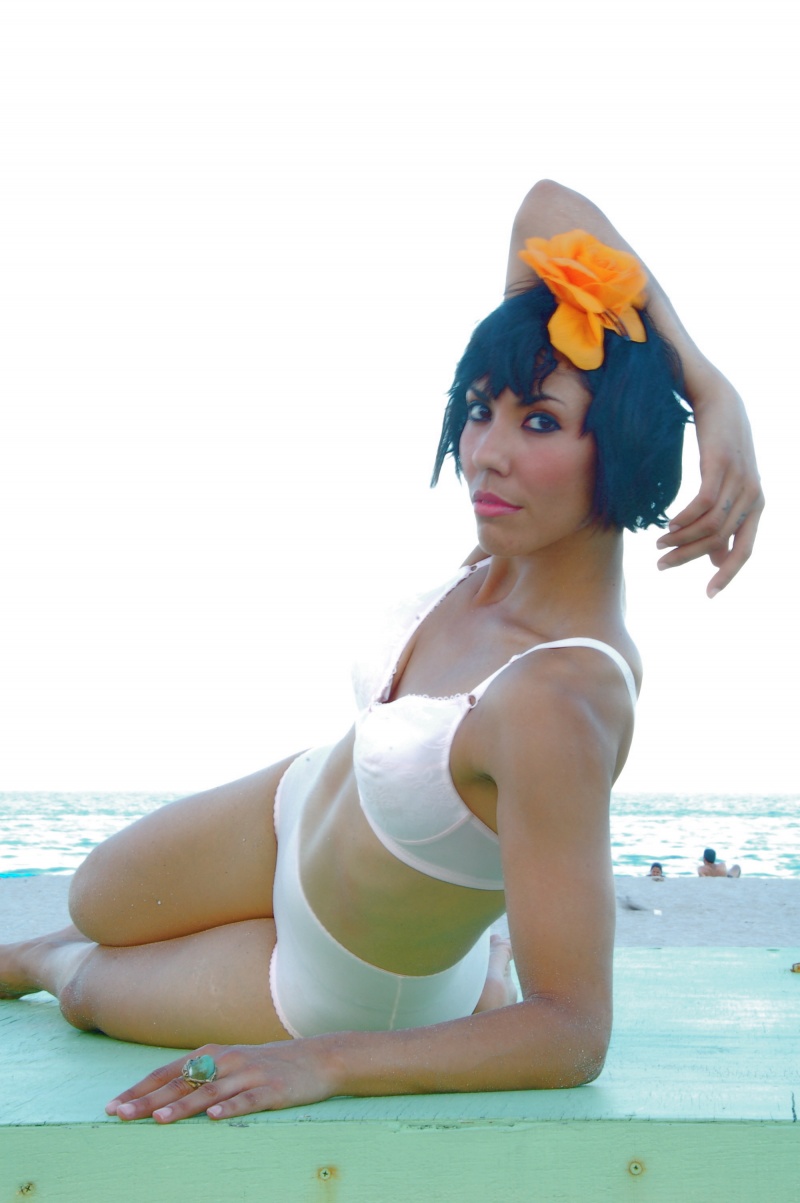 Female model photo shoot of BelaxisBuil in Miami Beach