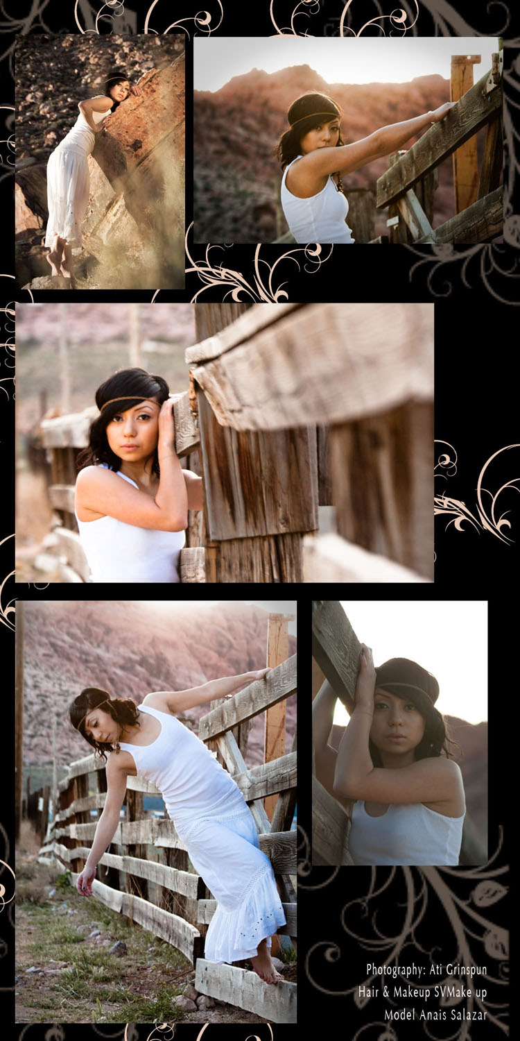 Female model photo shoot of Ati Grinspun and Anais Salazar in Red rock canyon , Las Vegas, makeup by svaMakeup