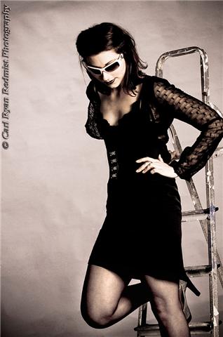 Female model photo shoot of Mademoiselle Laura by Carl Ryan in Studio