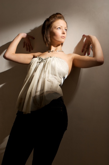 Female model photo shoot of jeanette osborne in studio