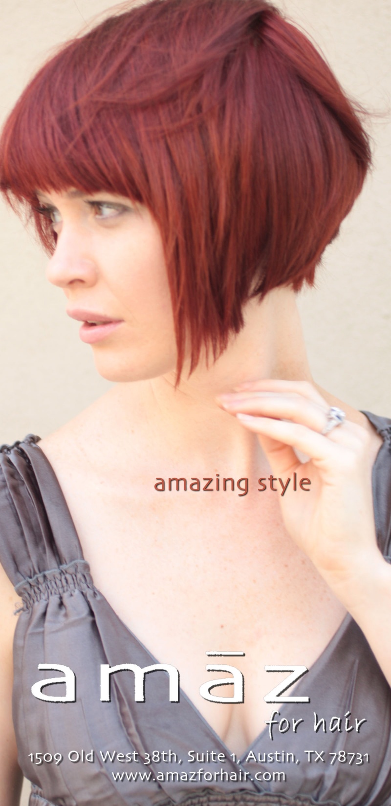 Female model photo shoot of Amaz for Hair by Wolfson Photografie in salon shoot