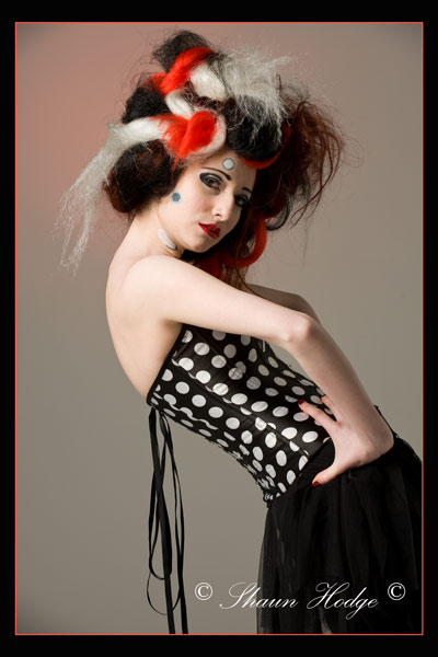 Male and Female model photo shoot of Hodgie and Bettie-B in Shauns Studio London, makeup by NINA aka Ania Gastol