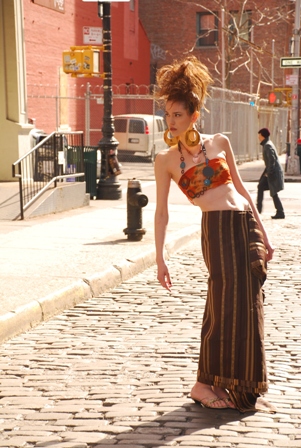 Female model photo shoot of LeeMUA in Soho, New York