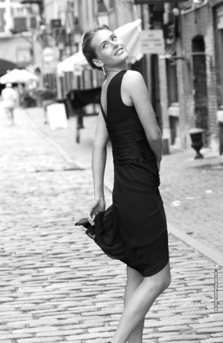 Female model photo shoot of Sonya Ritter in Old Port- Portland, ME.