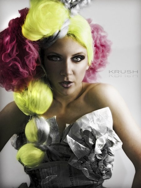 Female model photo shoot of BeauxPeap by K r u s h in Krush Studios - Lehi, UT, makeup by Denise Lyons