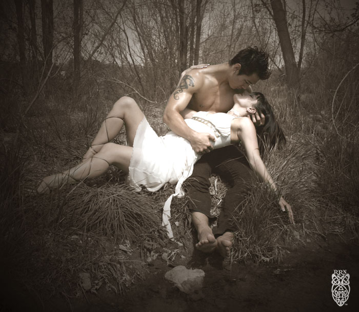 Female and Male model photo shoot of Kimberly Elizabeth and Tokki Fierce by Napoleon Fantasy Photos in High Rolls