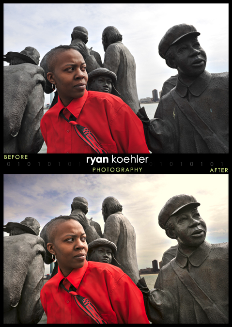 Male model photo shoot of Ryan Koehler Retouching in Hart Plaza, Detroit, MI