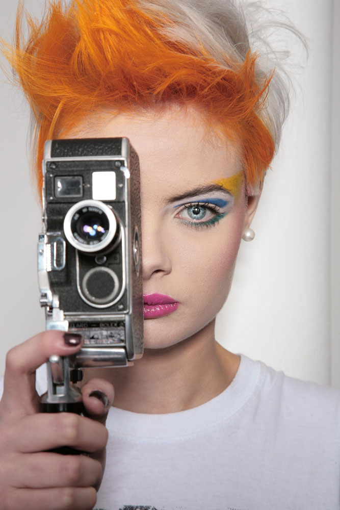 Female model photo shoot of Kat Atkinson by Paul HappyJack Simmons in West Midlands, makeup by Sian Faulkner MUA