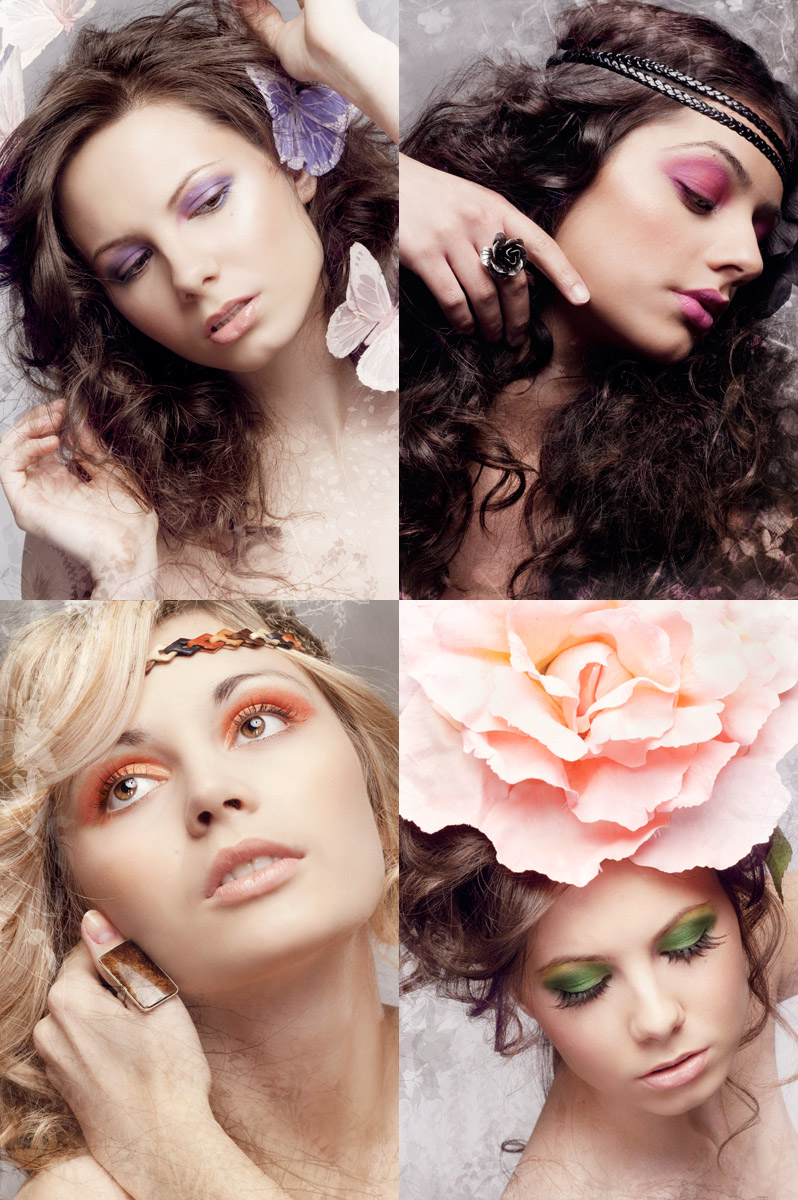 Female model photo shoot of Nadia Cheema, -Ada-, Elle Bond and Kamal C123 in Studio, wardrobe styled by cizsya, makeup by Rhia Amio MUA