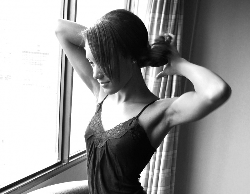 Female model photo shoot of Sahra Haway by Brooklyn BlackAndWhite