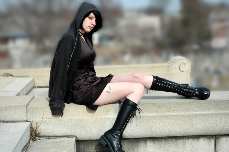 Female model photo shoot of AZombie by Spyke Photography in Mystery... =P, digital art by LTVPhotoshopWizard