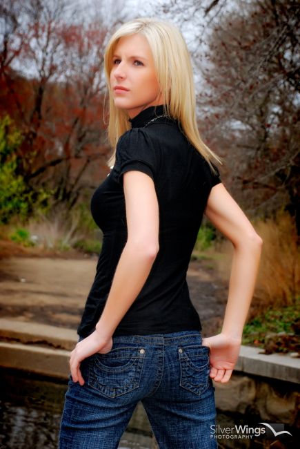 Female model photo shoot of HeatherRose M by Tim Baker- Silver Wings