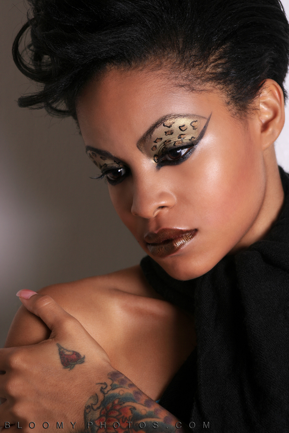 Female model photo shoot of Kalia Skyy by Bloomy Photography, makeup by Jia Artisrty