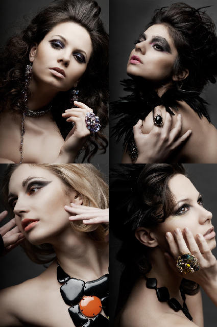 Female model photo shoot of cizsya, -Ada-, Elle Bond and Kamal C123 by Nadia Cheema, makeup by Rhia Amio MUA