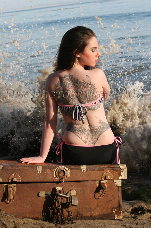 Female model photo shoot of JaimieLynn by DPK Photography in Pirates Cove, makeup by Makeup By Rob
