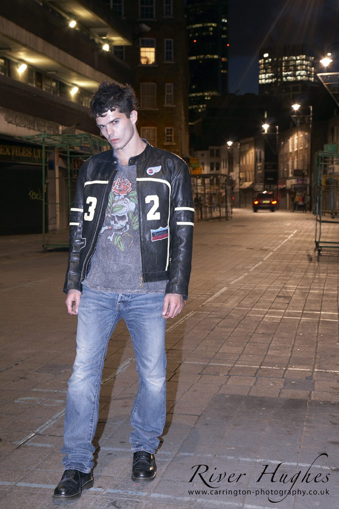 Male model photo shoot of River K H in Aldgate, London