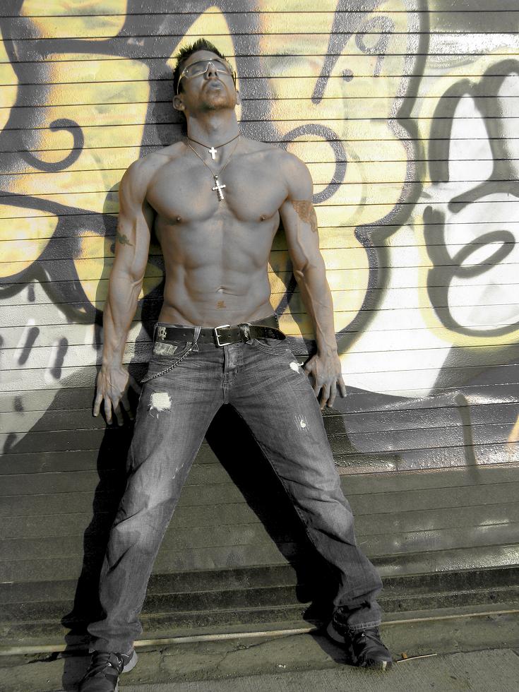 Male model photo shoot of Mikah Knowles in NYC April 2009
