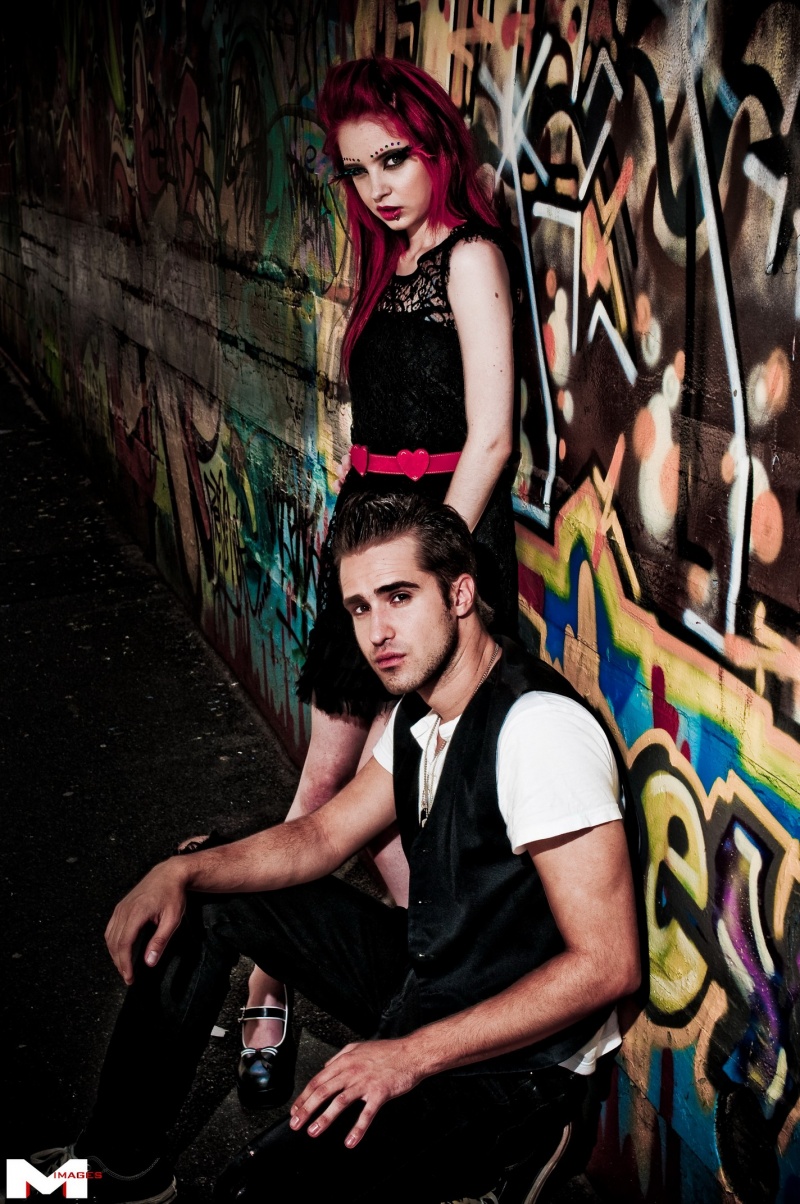 Male and Female model photo shoot of WhatIsDanny and Millie Claire by Bradford Photography in Union Lane, makeup by Jaynelle