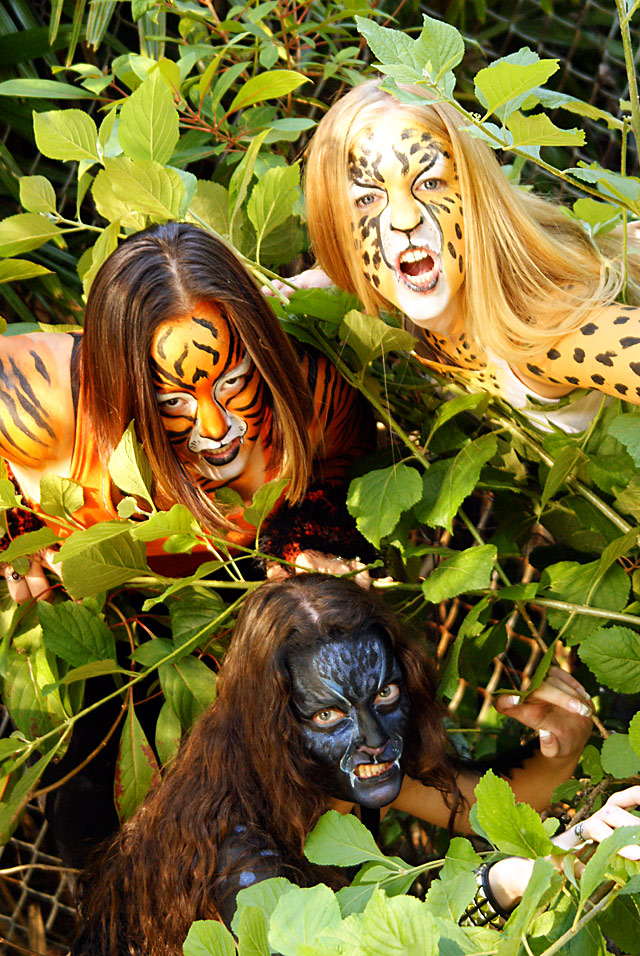 Male and Female model photo shoot of Rogue Images and Shannon Harp in St Petersburg, FL, body painted by Cat Camp