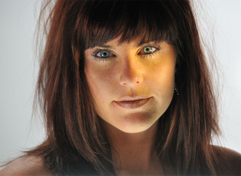 Female model photo shoot of amber DAGGER METAL