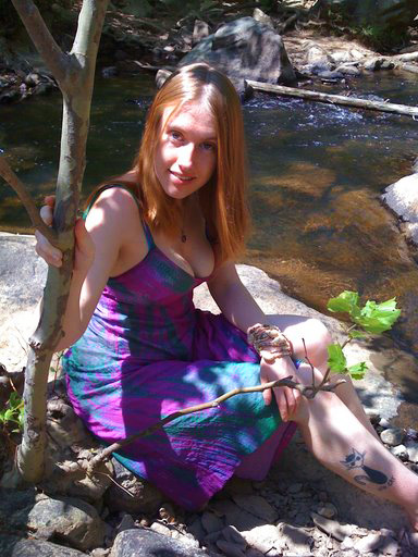 Female model photo shoot of Orianna Omega in Duke Forest, NC