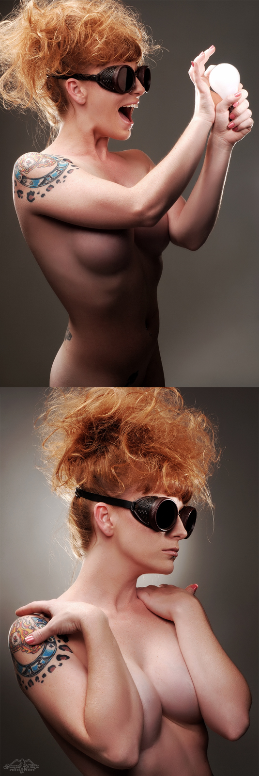 Female model photo shoot of Mandy Apple by Danger Ninja in studio, hair styled by nimzilla