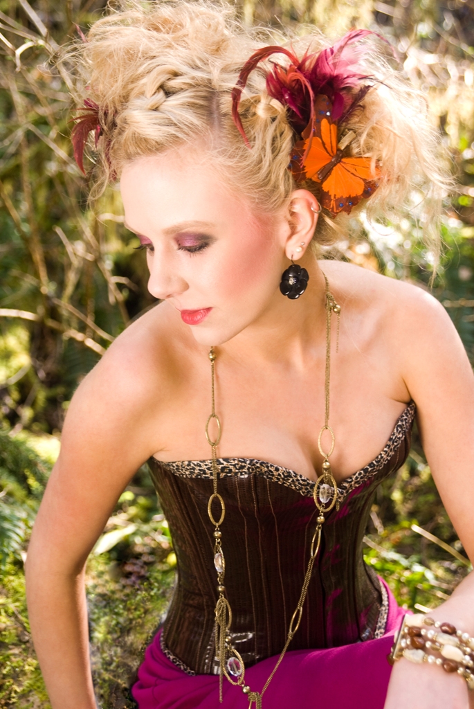 Female model photo shoot of Miss Lyndsie in Silver Falls, hair styled by carol DeLange Grandaw
