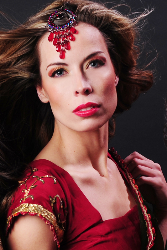 Female model photo shoot of La Lala, makeup by Make up Artist