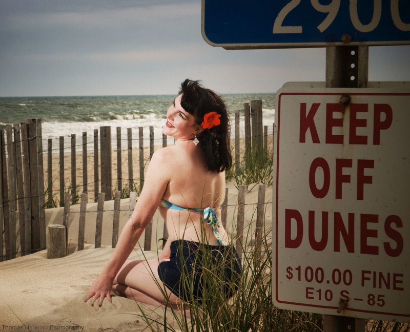 Male and Female model photo shoot of Thomas Hegman and Carsa Page in Emerald Isle beach