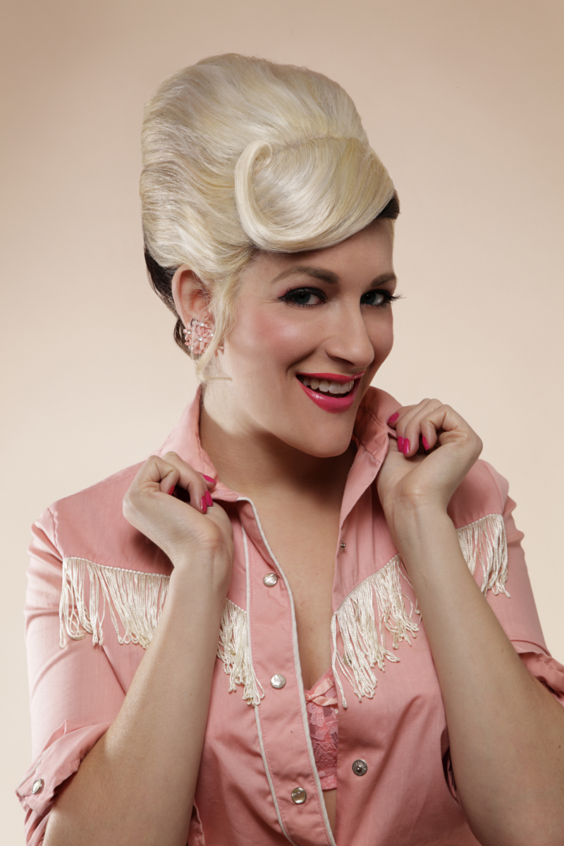 Female model photo shoot of PinMeUp Hair by Kelly Ottesen in NY