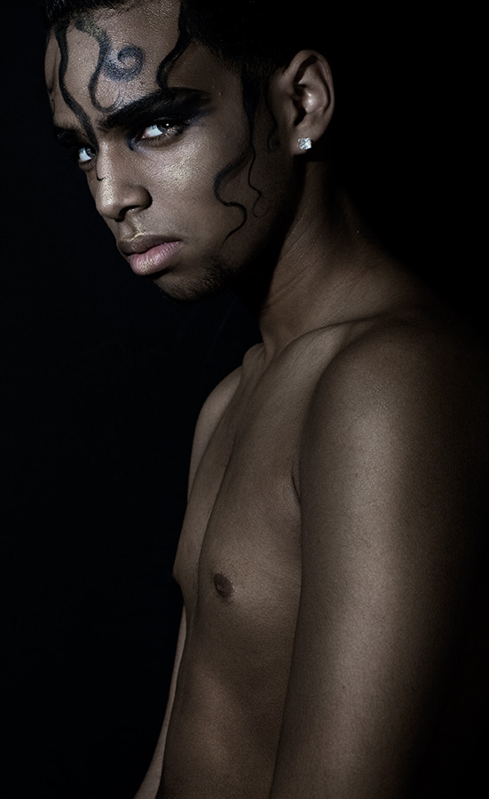 Male model photo shoot of yhwphoto in Toronto Studio, makeup by Crawl Make Up