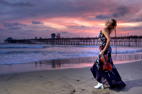 Male and Female model photo shoot of Jonathan Robershaw and Marta B Z in Oceanside Pier