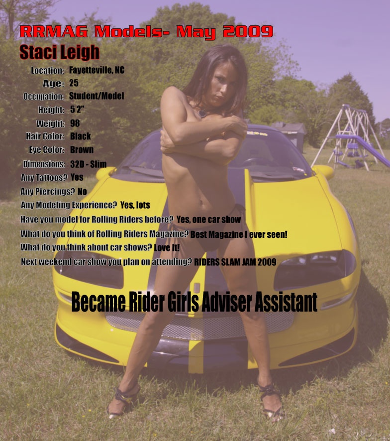 Female model photo shoot of Staci Leigh by Rolling Riders in Smithfield, NC