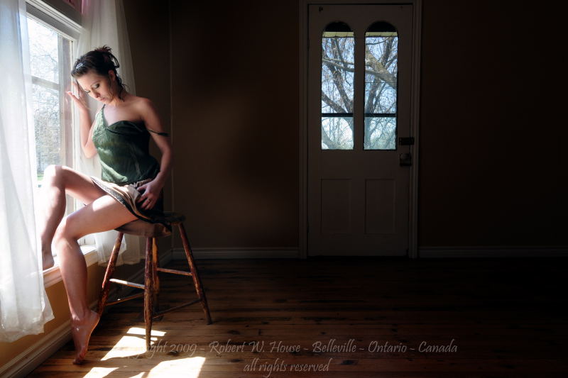 Female model photo shoot of Mishelle Stephenson by Bob House in Farm Studio