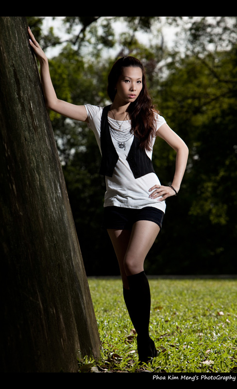 Female model photo shoot of JeyT in Singapore,Fort Canning