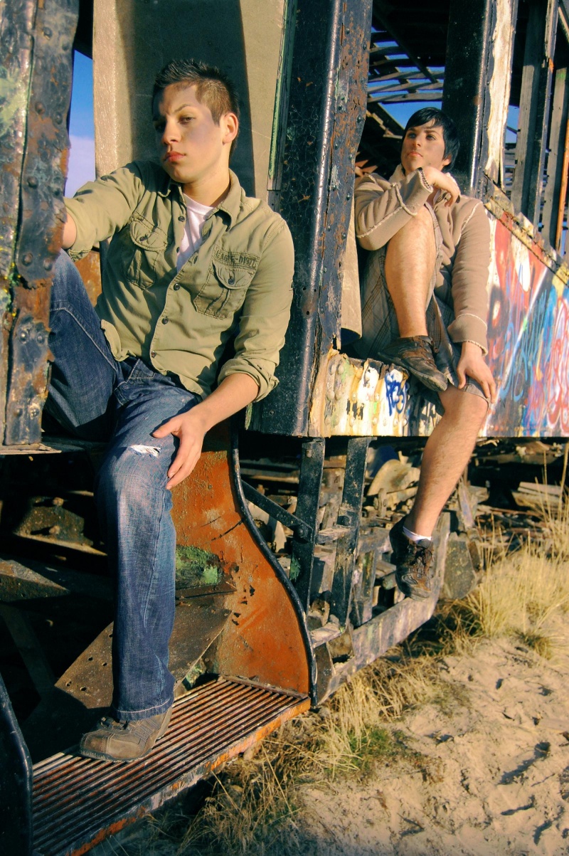 Male model photo shoot of Isaac Brewer in Abandoned Train, Great Salt lake, Slc, Utah