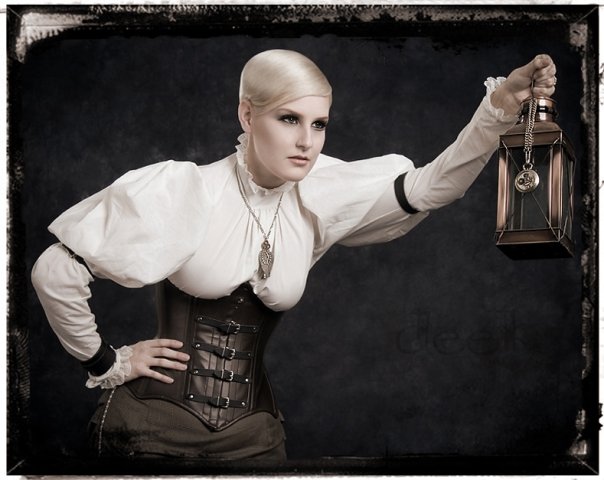 Female model photo shoot of Starkers Corsetry by deek images, wardrobe styled by Pretty Deadly Stylz