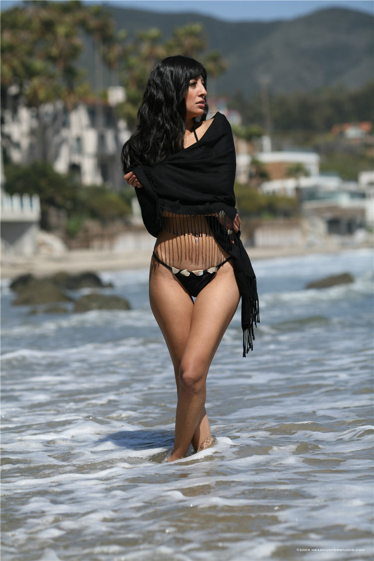 Female model photo shoot of Melanie Moreno by H E A D H U N T E R in Malibu, California