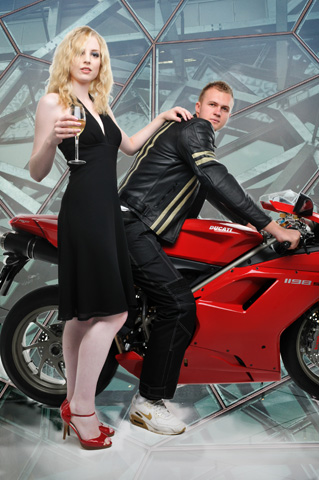 Female and Male model photo shoot of Diamonds and Rust, Rach C and Aldin Ajan in studio, makeup by Elsie Makeup Artistry