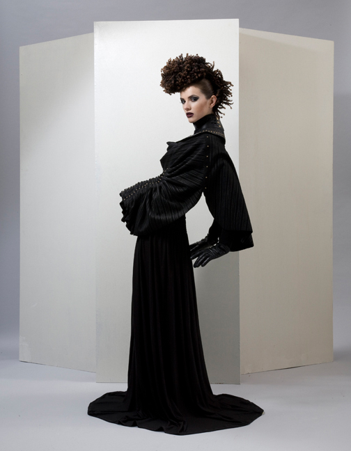Male and Female model photo shoot of Steven Ledell and OLEKSANDRA NOVA, clothing designed by Rachel Frank Design